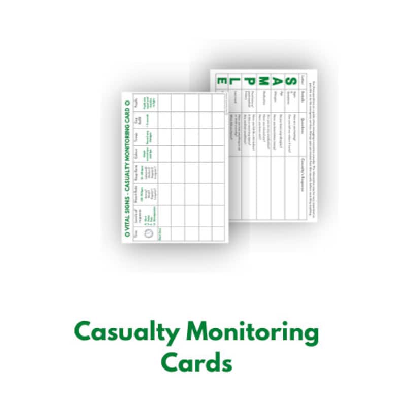 First Aid at Work Casualty Cards First Aid Kits First Aid Equipment