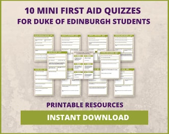 応急処置クイズ | エディンバラ公の学生向けミニクイズ | ダウンロードして印刷できる 10 個のクイズ | エディンバラ公の応急処置リソースとアクティビティ