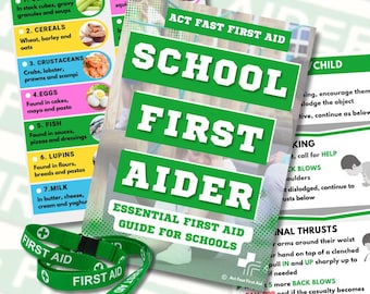 School First Aider Mini Booklet | Casualty Cards | First Aid Lanyard |  | Accessories | First Aid Guide | School Emergencies