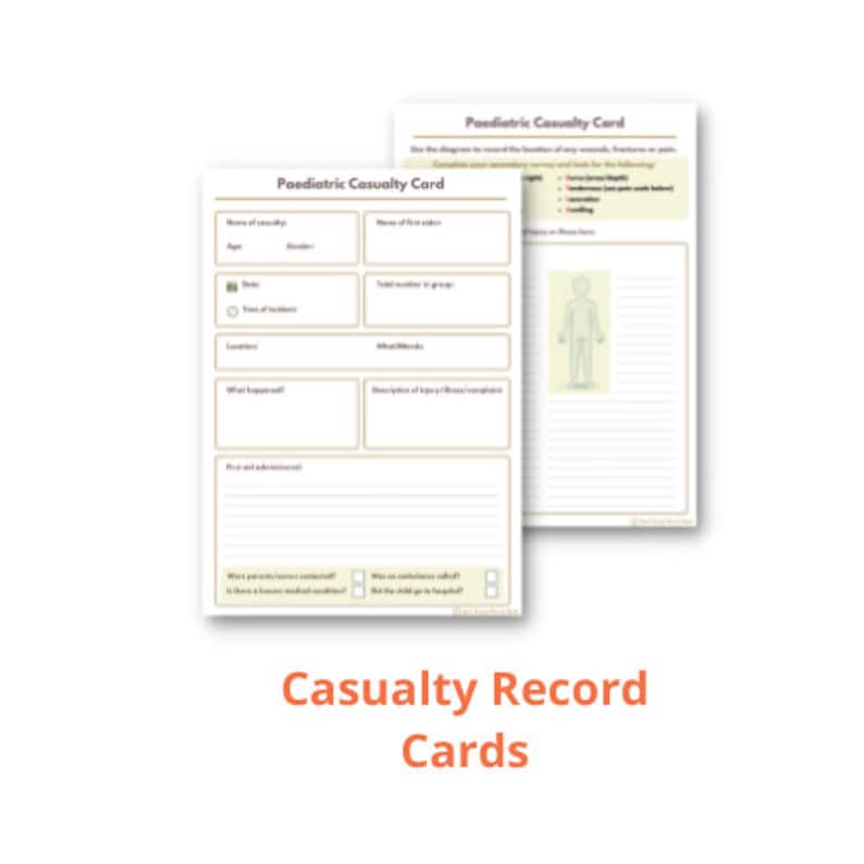 Forest School Casualty Cards Forest School First Aid Outdoor First Aid