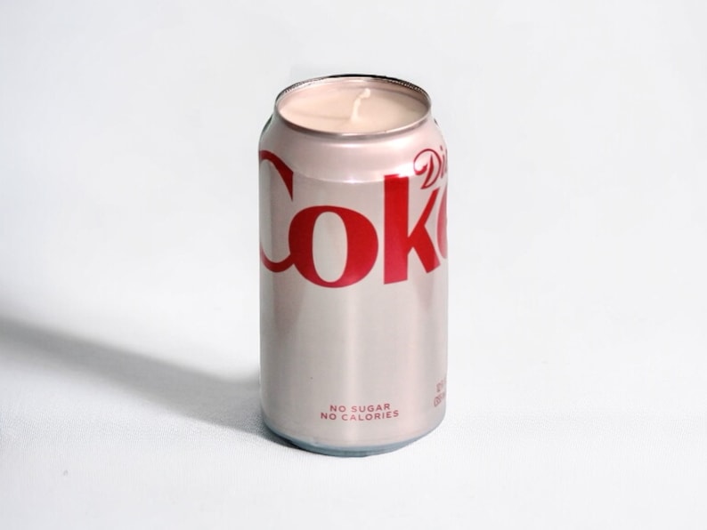 Diet Coke Can Candle UUpcycled 12 ounce soy candle Birthday Gift Mother's Day Gift image 1