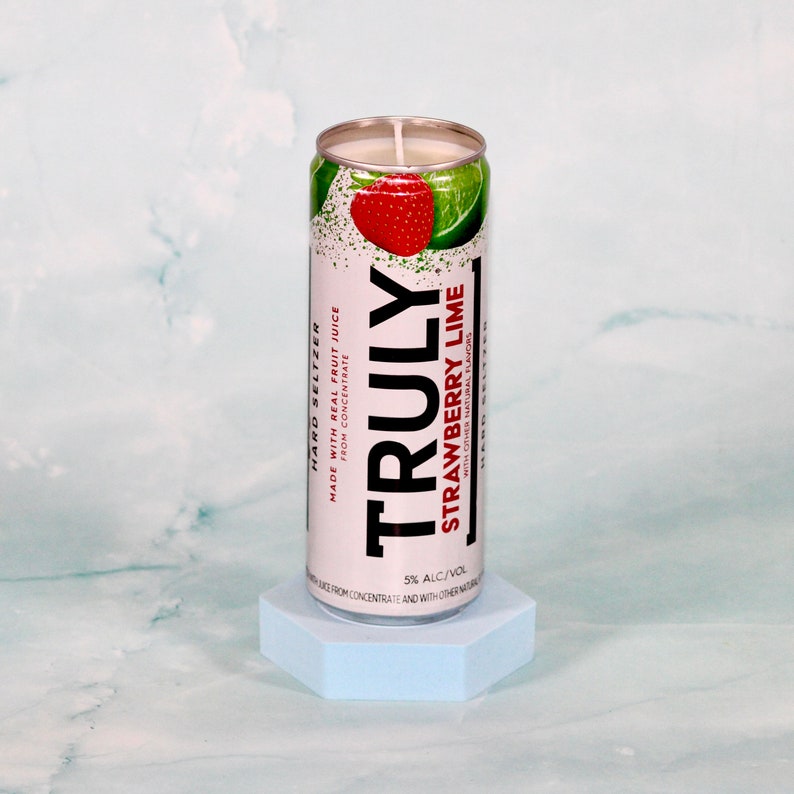 Truly Seltzer Candle Upcycled 12 Ounce Candle Valentines Day Gift