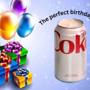 Diet Coke Can Candle UUpcycled 12 ounce soy candle Birthday Gift Mother's Day Gift image 5