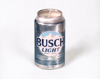 Busch Light Beer Candle | Upcycled 12 ounce soy candle | Birthday Gift | Mother's Day Gift