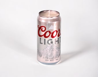 Coors Light Beer Candle | Upcycled 12 ounce soy candle | Birthday Gift | Mother's Day Gift