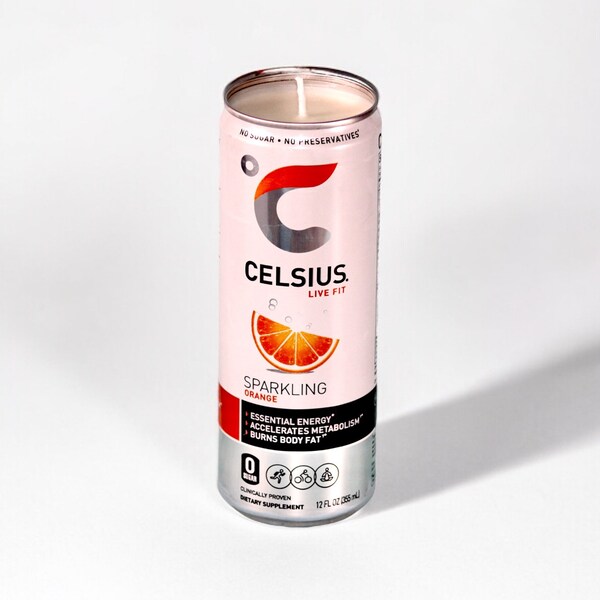 Celsius Energy Drink Candle | Upcycled 12 ounce soy candle |