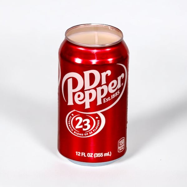 Dr Pepper Can Candle | Upcycled 12 ounce soy candle | Birthday Gift | Mother's Day Gift