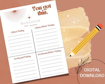 Daily Work/personal to Do List Printable PDF | Motivation | Organize ...