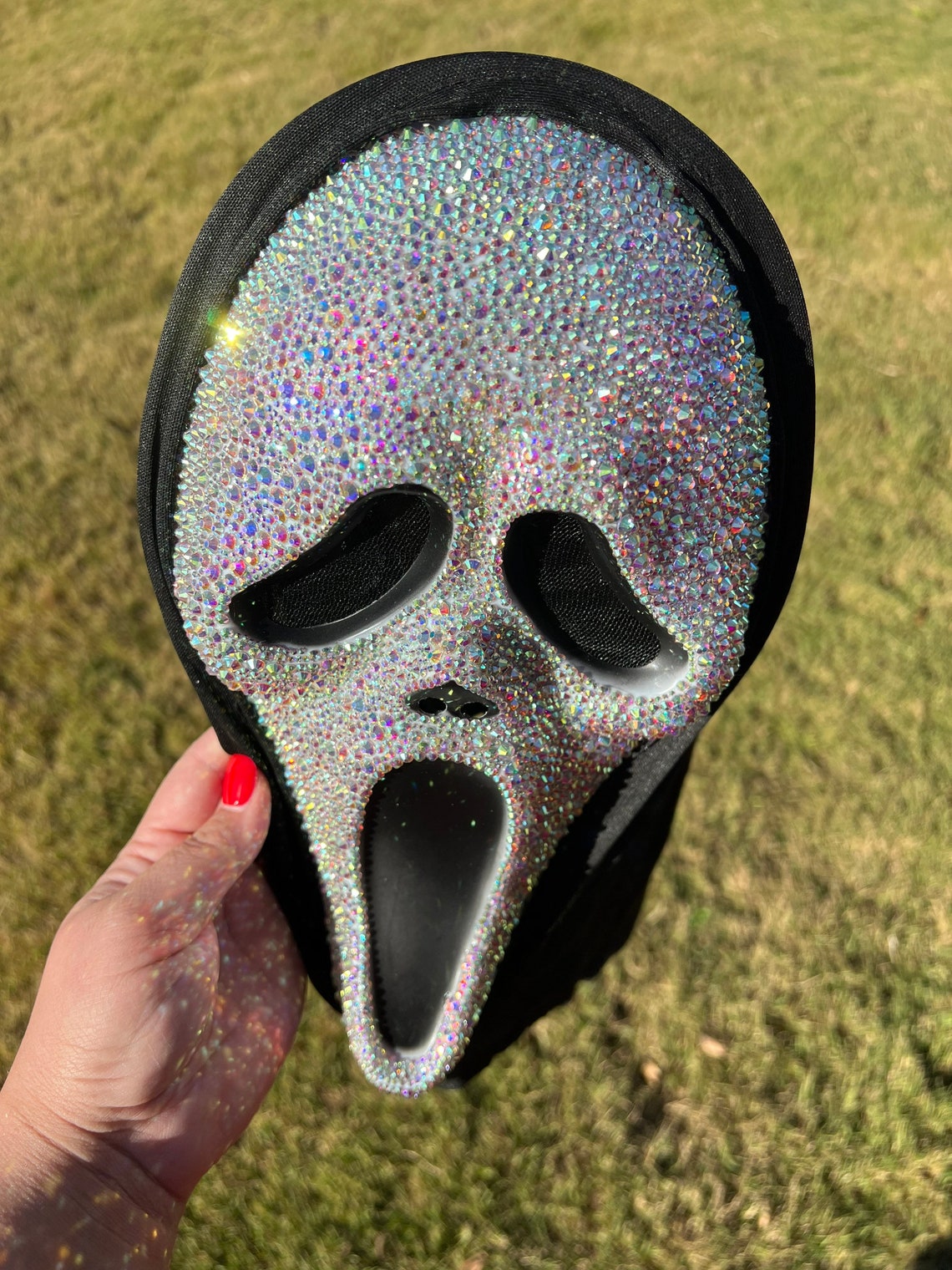 Bedazzled Scream Mask Ready to Ship Etsy
