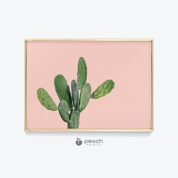Cactus Print, Succulent Print, Cactus Wall Art, Desert Print, Pastel Pink,  Digital Download, C2 - Etsy