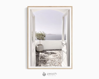 Greece Wall Art, Santorini, Greece Print, Coastal Wall Art, Mediterranean Wall Art, Greek Island Print, Greece Gift, Printable Wall Art