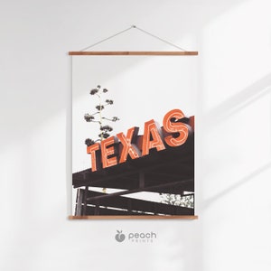 Art mural du Texas, impression du Texas, affiche du Texas, impression de voyage du sud-ouest, États-Unis, affiche de carte des États, art occidental, affiche de voyage, art mural imprimable