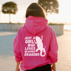 Bearded Dragon hoodie just a girl who loves bearded dragons sweatshirt birthday gift for bearded dragon lover beardie mom gift mother&#39;s day