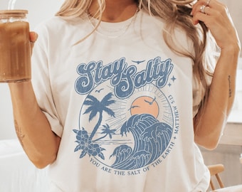 Stay Salty Retro Christian Shirt Be the Salt of the Earth with Matthew 5:13 Bible Verse Tee Beach tshirt Love like Jesus faith based t shirt