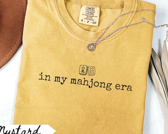 In My Mahjong Era Comfort Colors Shirt, Mahjong Club Tee, Mahj T-Shirt, Gift for Mom