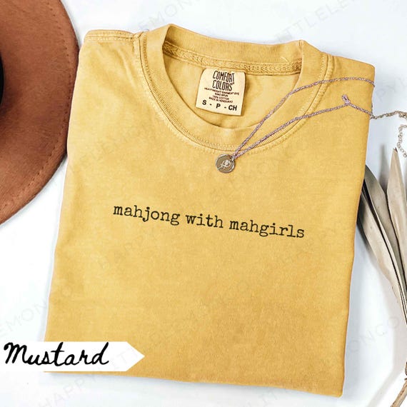 Mahjong with Mahgirls Comfort Colors Shirt, Funny Game Night Tee,  Mahj T-Shirt