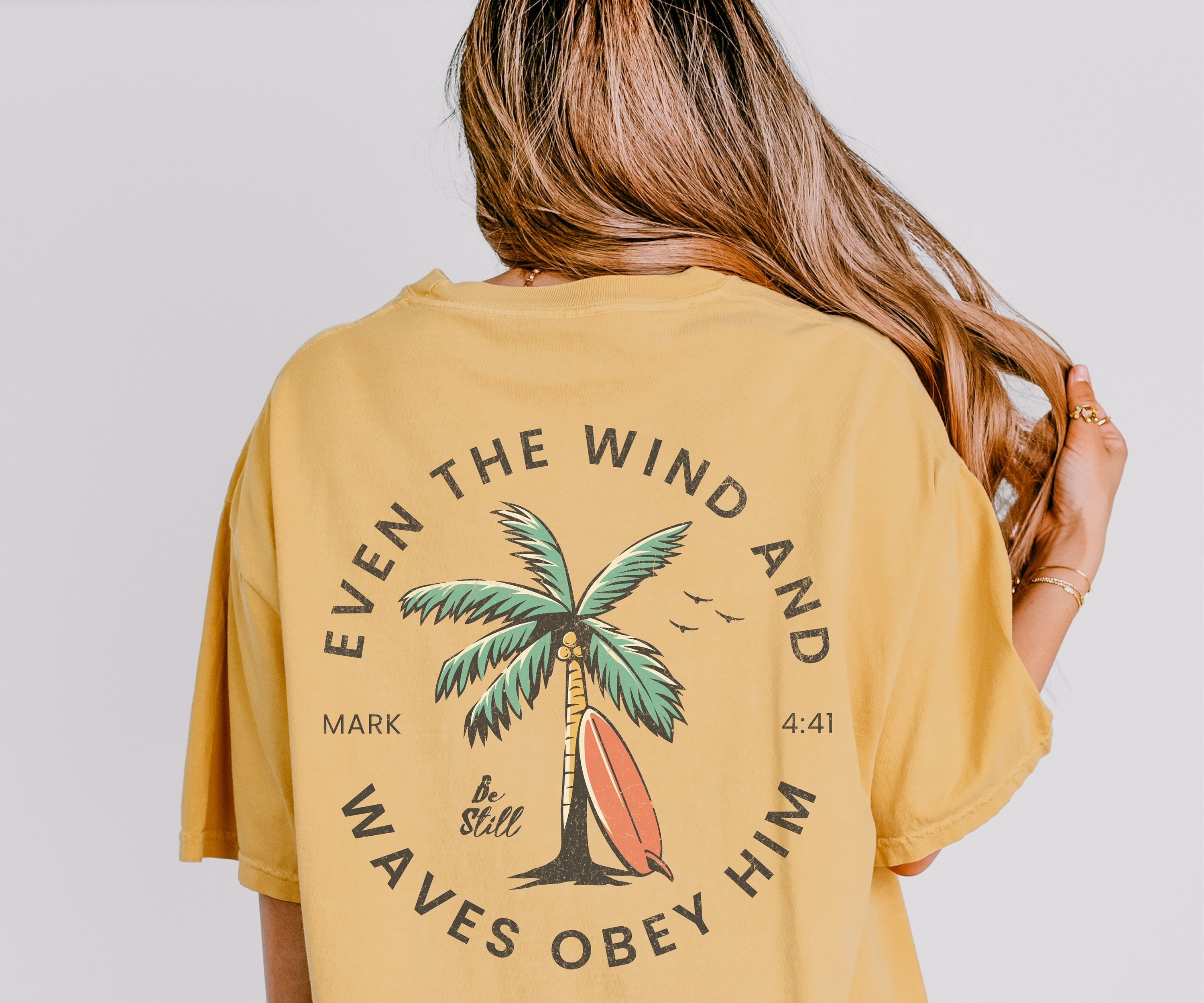 Christian Bible Verse shirt Beachy Backprint Comfort Colors Tee Trendy TShirt Unisex Tee Teen Baptism Gift Ocean Inspired Style