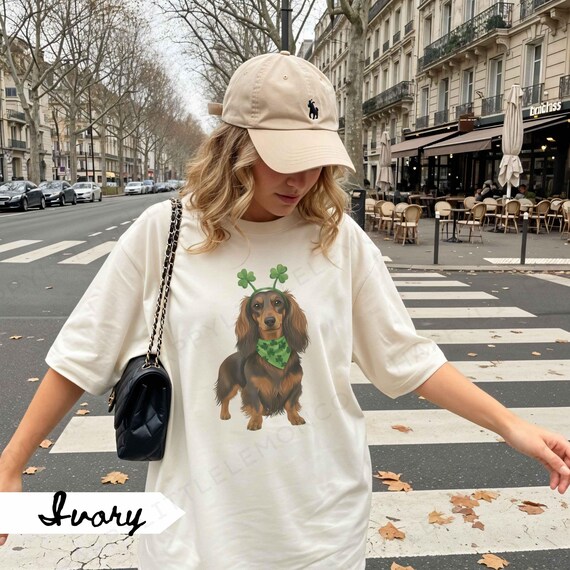 St. Patrick's Day Dachshund Shirt, Comfort Colors Dachshund Tee, St. Paddy's Day T-Shirt, Daschund Shirt