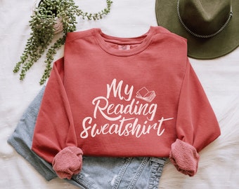 My Reading Sweatshirt Dark Academia Sweater Bookish Merch Comfort Colors Read Sweatshirt Book Lover Gift Ideas