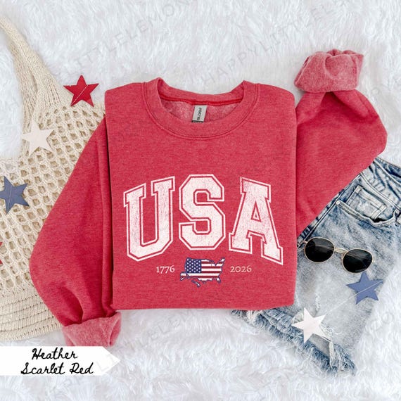 America 250th Anniversary Sweatshirt, Retro USA 250 shirt, 1776 2026, Independence Day Sweater, Patriotic 4th of July Gift