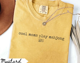 Funny Mahjong Comfort Colors Shirt, Cool Moms Play Mahjong, Game Night Tee, Mahj T-Shirt, American Mahjong