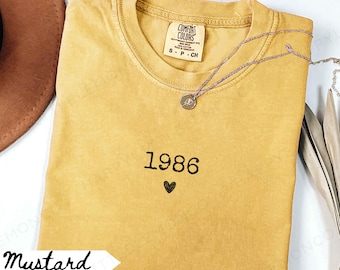 40th Birthday Comfort Colors Shirt, Fortieth Birthday Tee, 40th Birthday Gift, In My Forties Era, Since 1986, Chapter 40, Custom Year