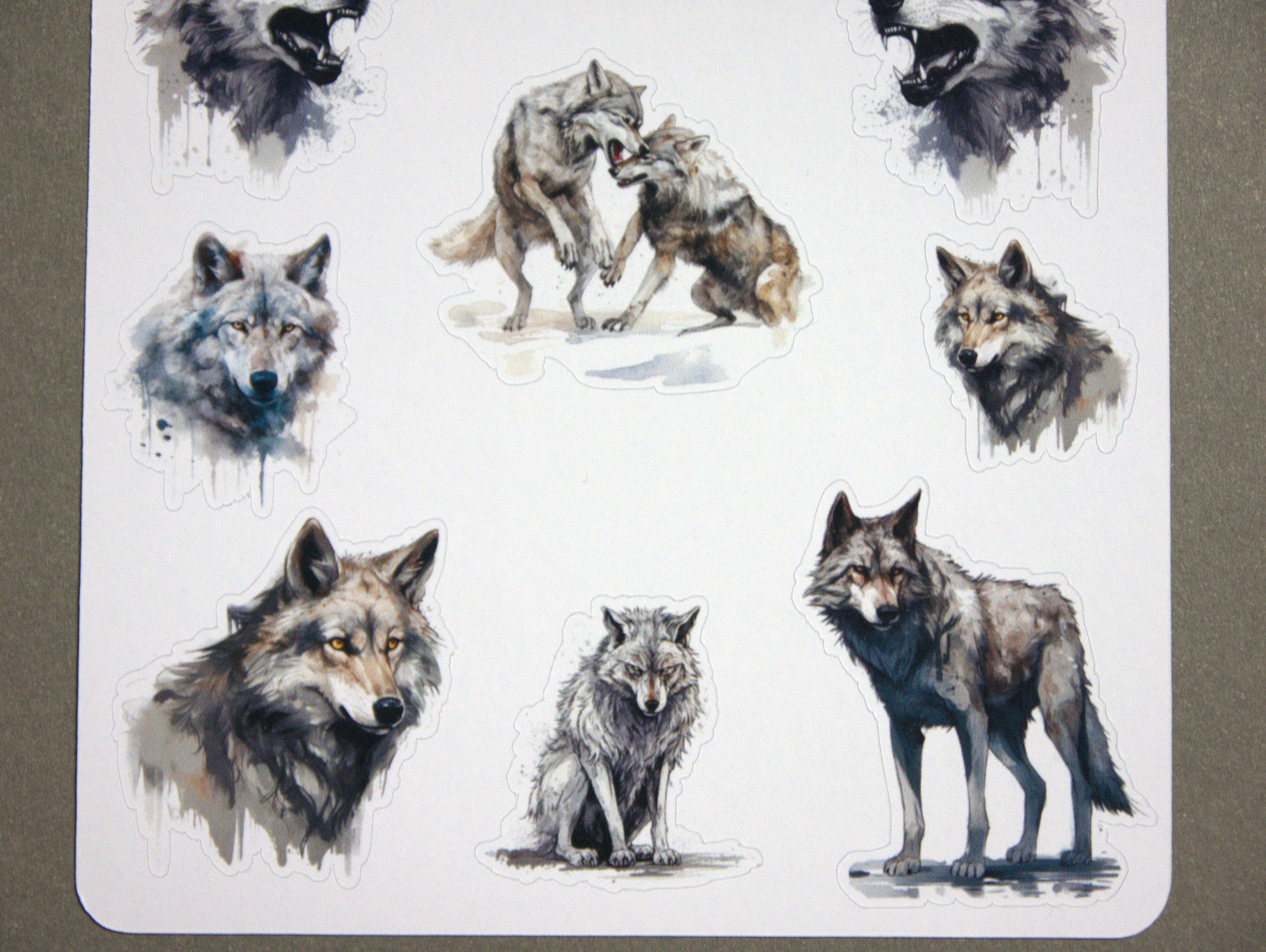 Wolves Sticker Template Sticker Sheet - Wolfpack | Animals | Wolf | | Bullet Journal Stickers ...
