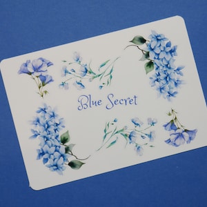 Sticker Sheet - Blue Secret | Aquarell | Bullet Journal Sticker | Scrapbook Sticker | Planner Aufkleber | Blumen | Blau