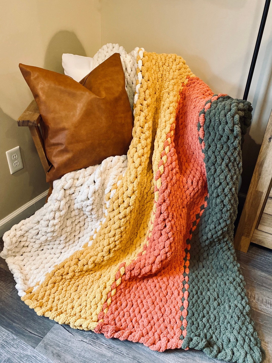 Custom Hand Crochet Throw Blankets Etsy