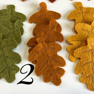 Fall Felt Leaves Fall Leaves Pack of 9 Fall Leaves. die cut leaves, felt leaf, DIY.Handmade felt sheets zdjęcie 5