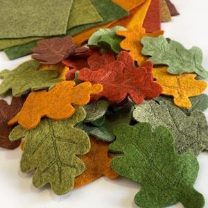 Fall Felt Leaves | Fall Leaves | Pack of 9 Fall Leaves. die cut leaves, felt leaf, DIY.Handmade felt sheets