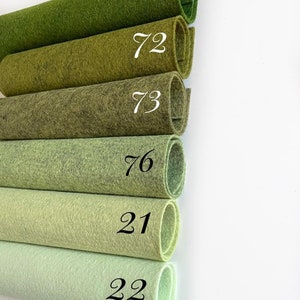 Wool felt sheets and meters Top quality - PICK ANY COLORS New Colours! - wool felt blend- wool felt squares - needle felting - craft felt