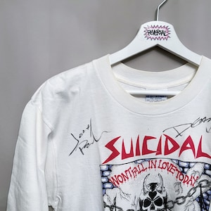 T-shirt Vintage Suicidal Tendencies 1987 - Fruit Of The Loom, Taille XL, Coton Blanc - État Incroyable
