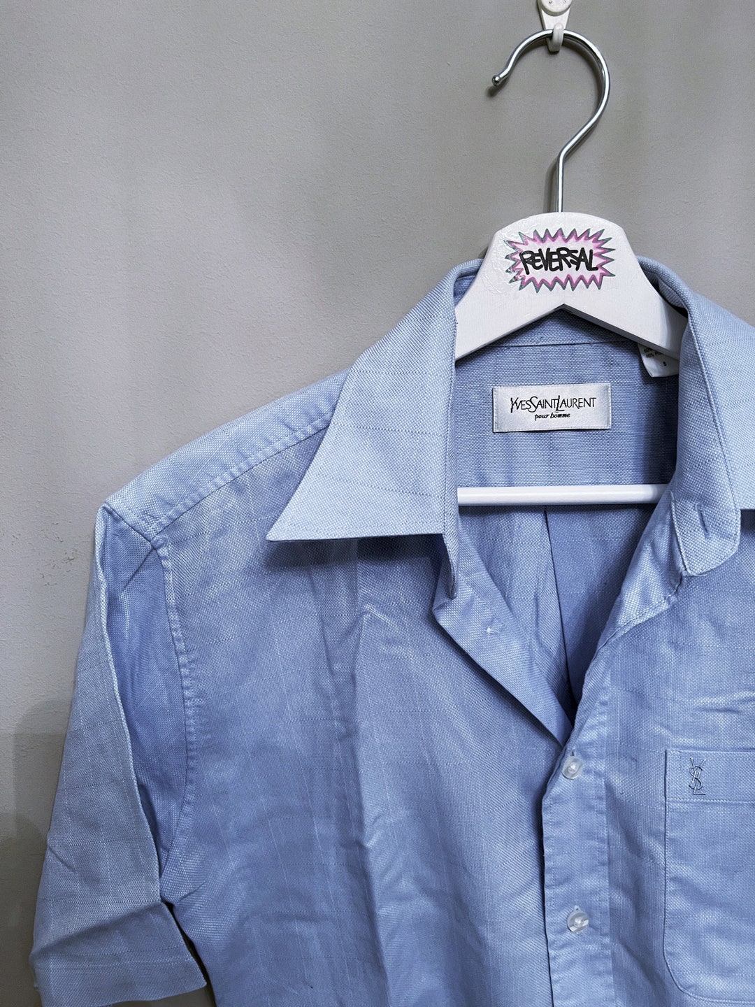 90年代 Yves Saint Laurent BDシャツ 短丈 Y2K 90年代 Yves Saint Laurent BDシャツ 短丈 Y2K 90年代 Yves Saint