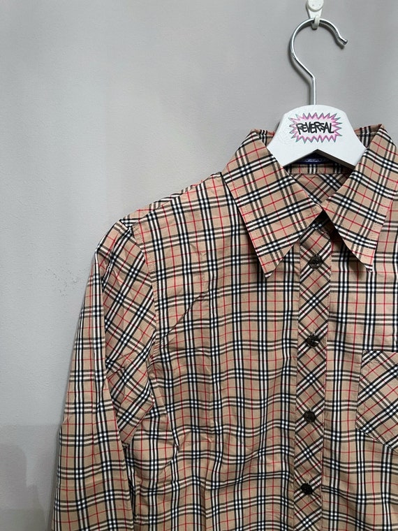 Burberry Shirt Vintage Blue Label Nova Check - Etsy