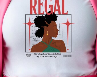 Regal African American Woman Definition T-Shirt | Natural Hair Graphic
