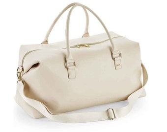 weekender bag for women, travel overnight holdall, duffel bag - can be personalised with initials, monogrammed