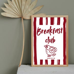 Breakfast club print | kitchen print | red prints | red kitchen prints | breakfast club