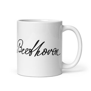 Beethoven Signature Mug, Classical Music Mug, Gift for Musicians