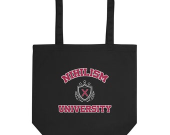 Nihilism University Bag, Nihilism Totebag, Bolsa de filosofía, Bolsa universitaria
