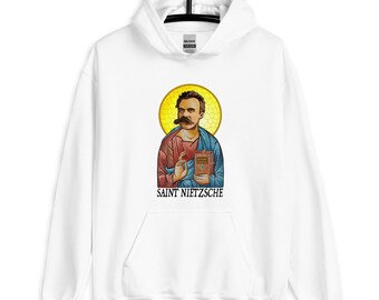 Nietzsche Hoodie, Saint Nietzsche Hoodie, Philosophy Hoodie, Gift Ideas, Nietzsche Gift