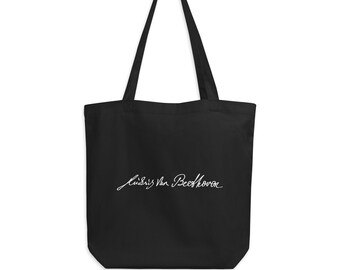 Beethoven Signature Bag, Beethoven Ecobag, Classical Music Totebag