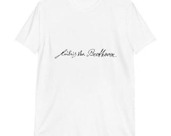 Beethoven Signature T-Shirt, Classical Music Tee, Classical Composer T-Shirt