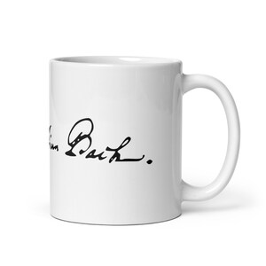 Bach Signature Mug, Classical Music Mugs, Classical Music Gifts, Music Students, Music Teachers, Johann Sebastian Bach, Coffee Music Mug