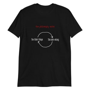 Hoe filosofie werkt T-shirt, filosofie T-shirt, filosofisch T-shirt