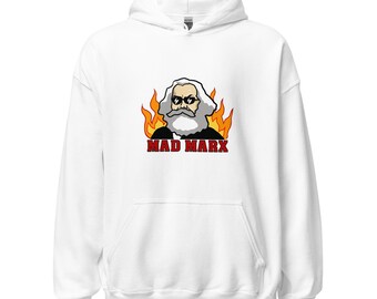 Karl Marx Unisex Kapuzenpullover Mad Marx Hoodie Philosophie Bekleidung Geschenkidee