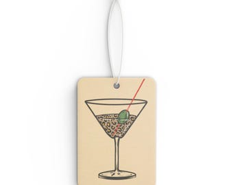 Martini Glass Car Air Freshener | Olive Cocktail Scent
