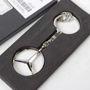 Official MERCEDES-BENZ Brussels Keyring Keychain, Silver