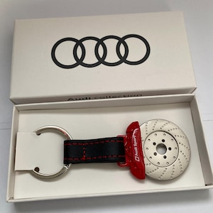 Officiële Audi Sport-sleutelhanger en winkelwagen/trolleymuntje Gloednieuw met geschenkverpakking