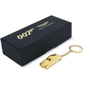OFFIZIELLE 007 Aston Martin DB5 Gold Schlüsselanhänger James Bond neu mit Geschenkbox